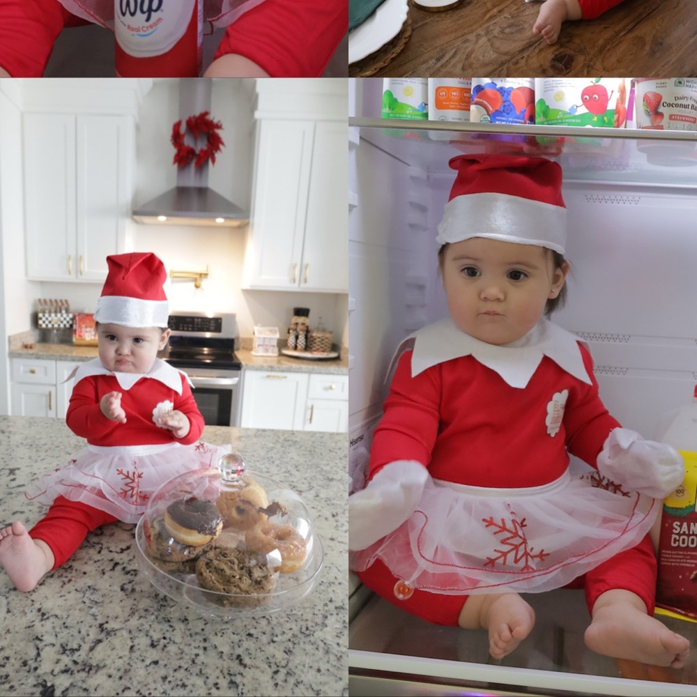 Festive Red Elf Baby Costume